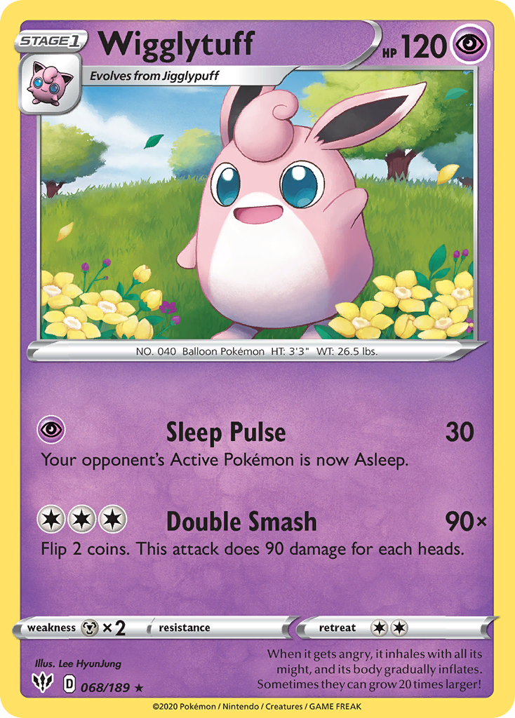 Wigglytuff (068/189) [Sword & Shield: Darkness Ablaze] | Shuffle n Cut Hobbies & Games