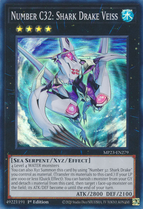 Number C32: Shark Drake Veiss [MP23-EN279] Super Rare | Shuffle n Cut Hobbies & Games