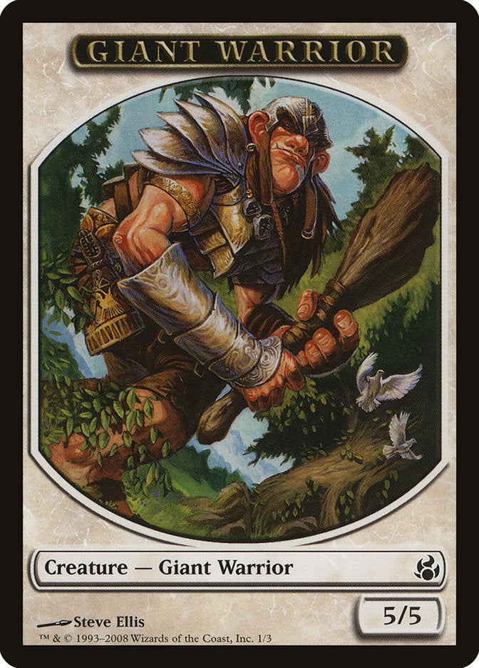 Giant Warrior Token [Morningtide Tokens] | Shuffle n Cut Hobbies & Games