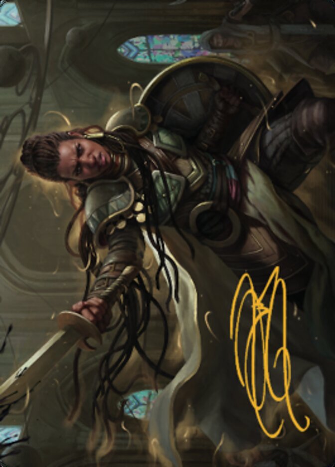 Shanna, Purifying Blade Art Card 1 (Gold-Stamped Signature) [Dominaria United Art Series] | Shuffle n Cut Hobbies & Games