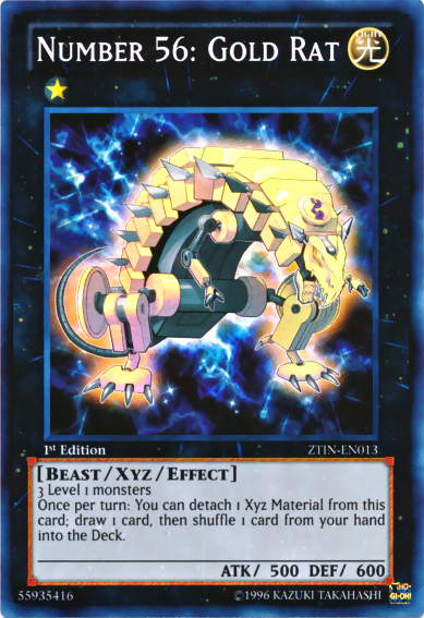 Number 56: Gold Rat [ZTIN-EN013] Super Rare | Shuffle n Cut Hobbies & Games