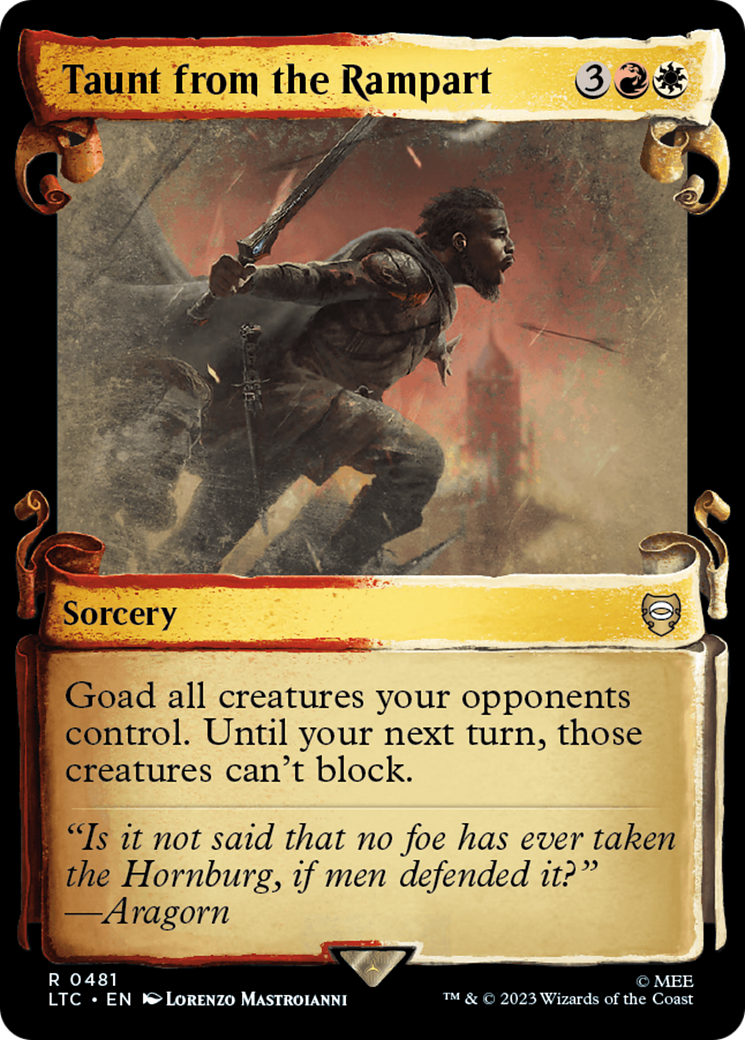 Taunt from the Rampart [The Lord of the Rings: Tales of Middle-Earth Commander Showcase Scrolls] | Shuffle n Cut Hobbies & Games