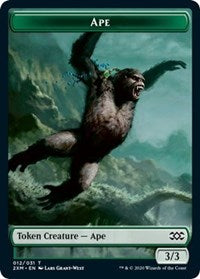 Ape // Golem Double-Sided Token [Double Masters Tokens] | Shuffle n Cut Hobbies & Games
