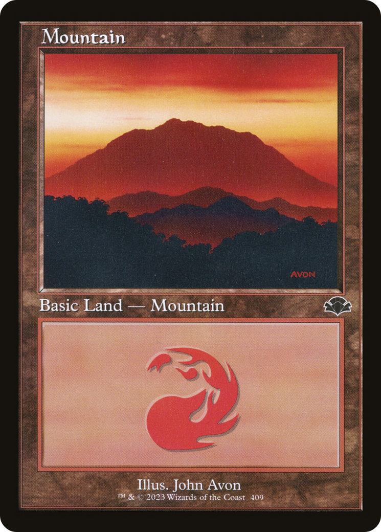 Mountain (409) (Retro) [Dominaria Remastered] | Shuffle n Cut Hobbies & Games