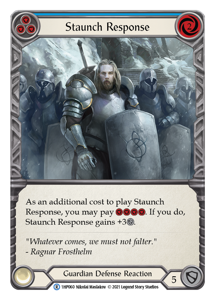 Staunch Response (Blue) [1HP060] | Shuffle n Cut Hobbies & Games