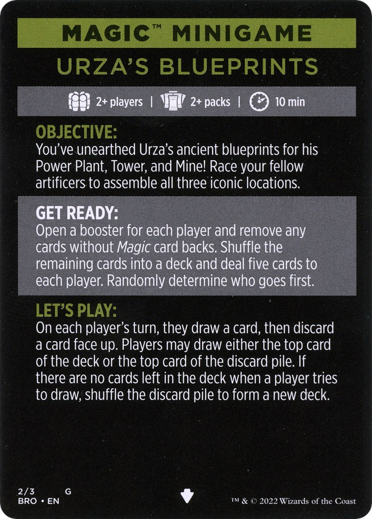 Urza's Blueprints (Magic Minigame) [The Brothers' War Minigame] | Shuffle n Cut Hobbies & Games