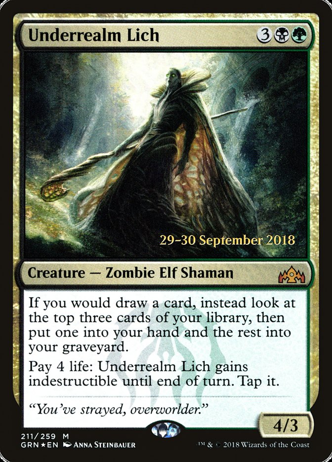 Underrealm Lich [Guilds of Ravnica Prerelease Promos] | Shuffle n Cut Hobbies & Games