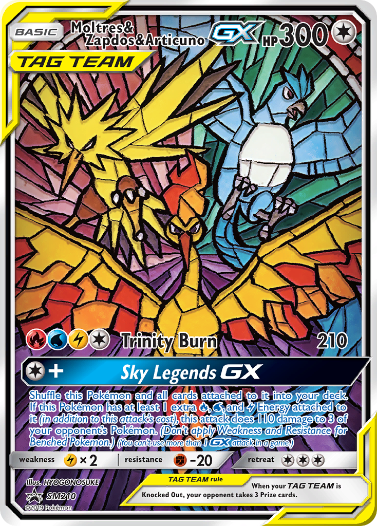 Moltres & Zapdos & Articuno GX (SM210) [Sun & Moon: Black Star Promos] | Shuffle n Cut Hobbies & Games
