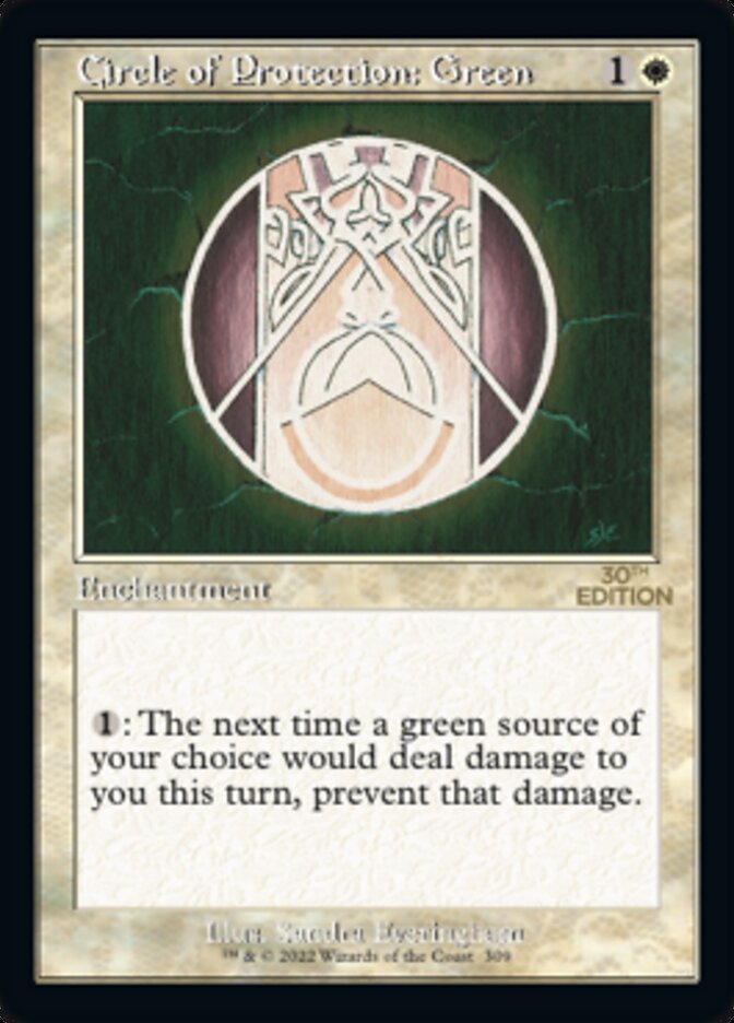 Circle of Protection: Green (Retro) [30th Anniversary Edition] | Shuffle n Cut Hobbies & Games