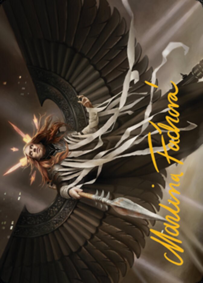 Angel of Suffering Art Card (Gold-Stamped Signature) [Streets of New Capenna Art Series] | Shuffle n Cut Hobbies & Games