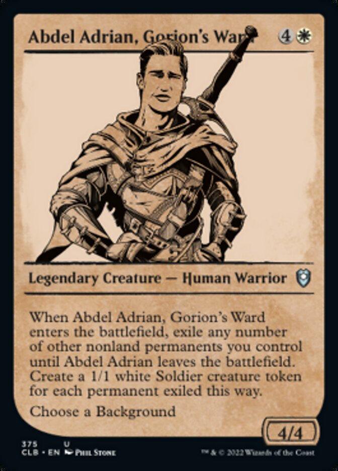 Abdel Adrian, Gorion's Ward (Showcase) [Commander Legends: Battle for Baldur's Gate] | Shuffle n Cut Hobbies & Games