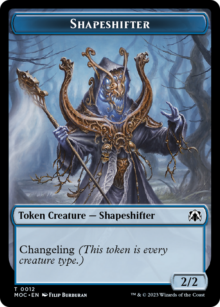 Blood // Shapeshifter Double-Sided Token [March of the Machine Commander Tokens] | Shuffle n Cut Hobbies & Games