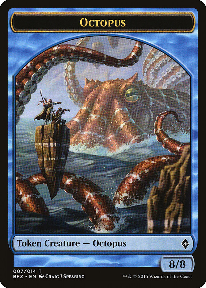 Octopus Token [Battle for Zendikar Tokens] | Shuffle n Cut Hobbies & Games