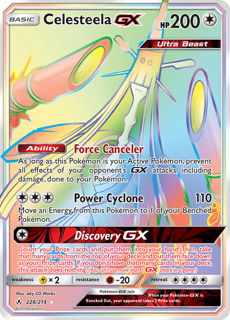 Celesteela GX (228/214) [Sun & Moon: Unbroken Bonds] | Shuffle n Cut Hobbies & Games