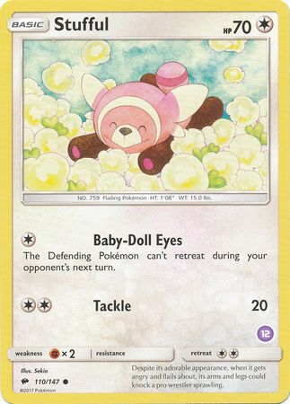 Stufful (110/147) (Deck Exclusive #12) [Sun & Moon: Trainer Kit - Alolan Sandslash] | Shuffle n Cut Hobbies & Games