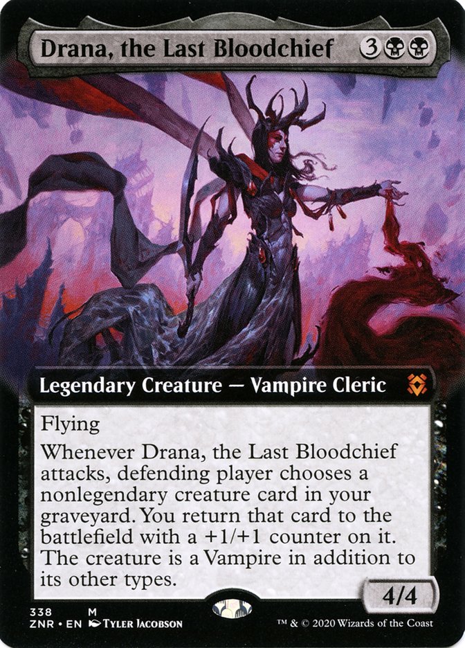 Drana, the Last Bloodchief (Extended Art) [Zendikar Rising] | Shuffle n Cut Hobbies & Games