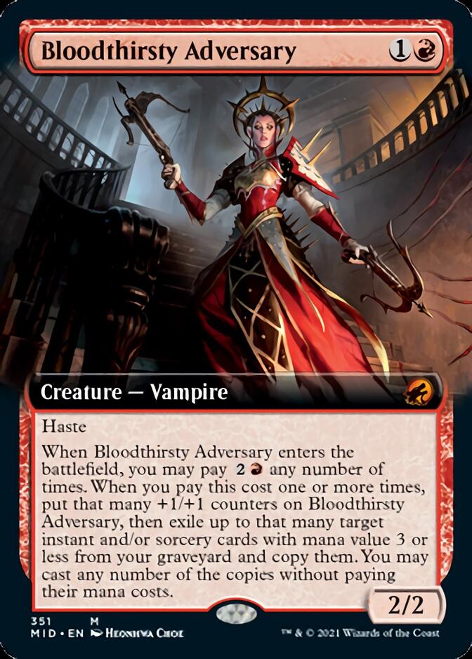 Bloodthirsty Adversary (Extended Art) [Innistrad: Midnight Hunt] | Shuffle n Cut Hobbies & Games