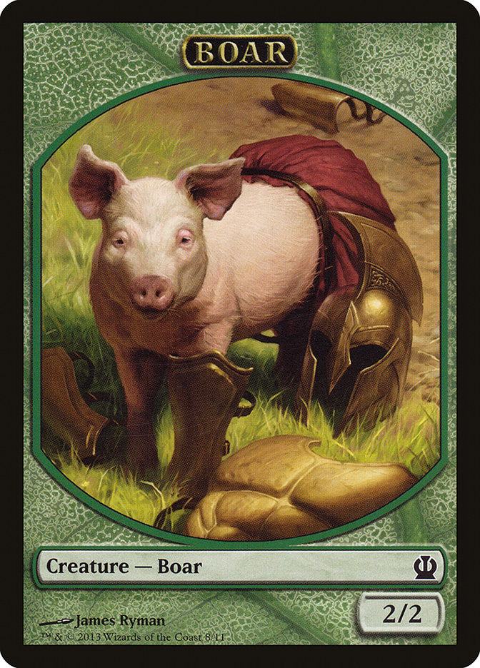 Boar Token [Theros Tokens] | Shuffle n Cut Hobbies & Games