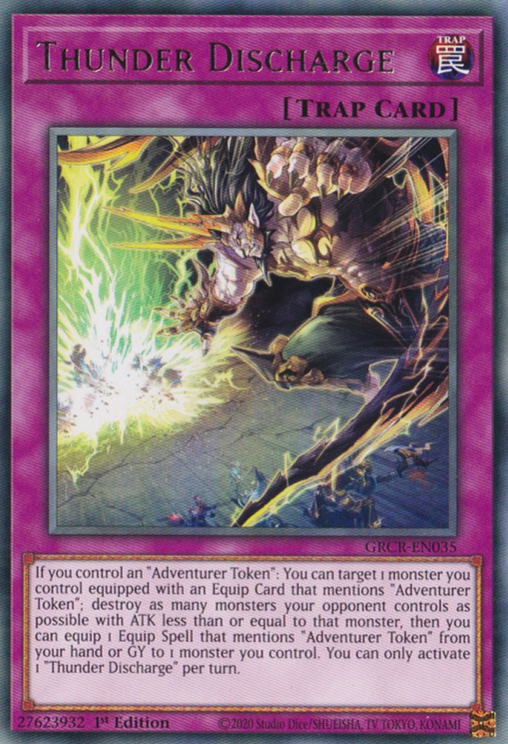 Thunder Discharge [GRCR-EN035] Rare | Shuffle n Cut Hobbies & Games