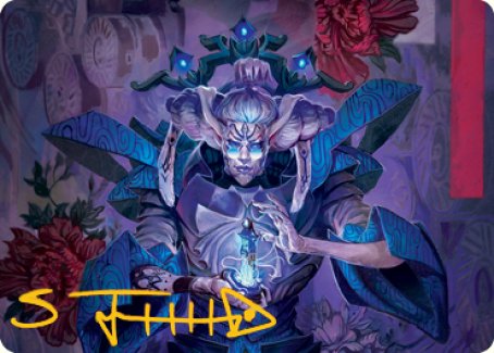Tameshi, Reality Architect 1 Art Card (Gold-Stamped Signature) [Kamigawa: Neon Dynasty Art Series] | Shuffle n Cut Hobbies & Games