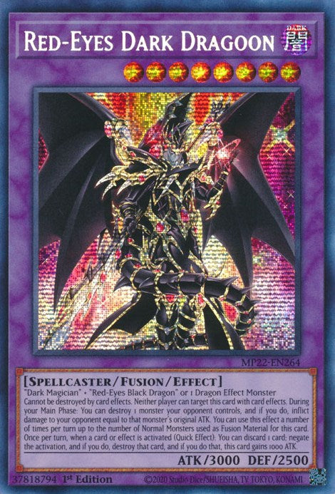 Red-Eyes Dark Dragoon [MP22-EN264] Prismatic Secret Rare | Shuffle n Cut Hobbies & Games