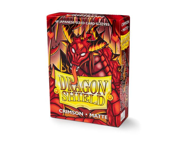 Dragonshield Yugioh Sleeves (60) Crimson Matte | Shuffle n Cut Hobbies & Games