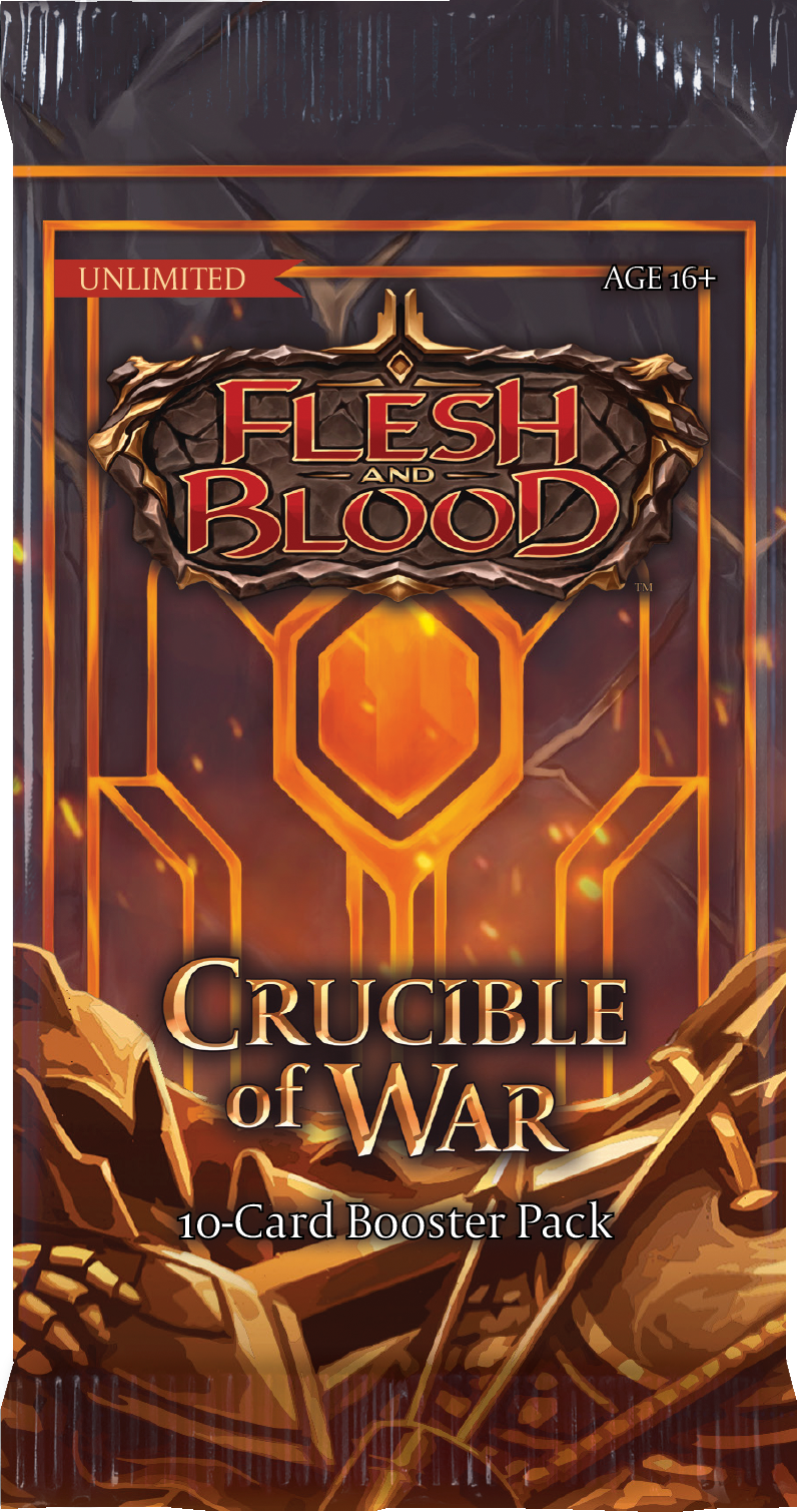 Flesh and Blood : Crucible of War Booster Pack Unlimited | Shuffle n Cut Hobbies & Games