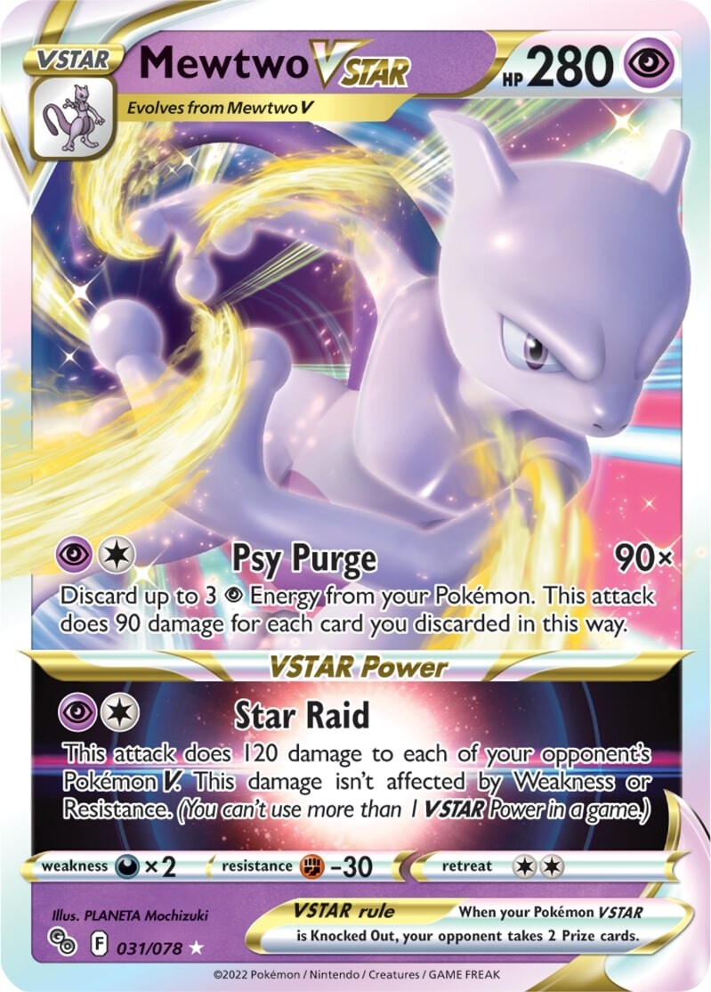 Mewtwo VSTAR (031/078) [Pokémon GO] | Shuffle n Cut Hobbies & Games