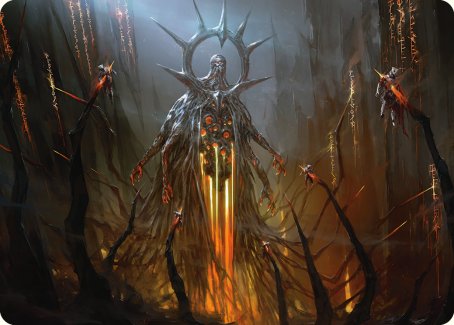 Solphim, Mayhem Dominus Art Card [Phyrexia: All Will Be One Art Series] | Shuffle n Cut Hobbies & Games