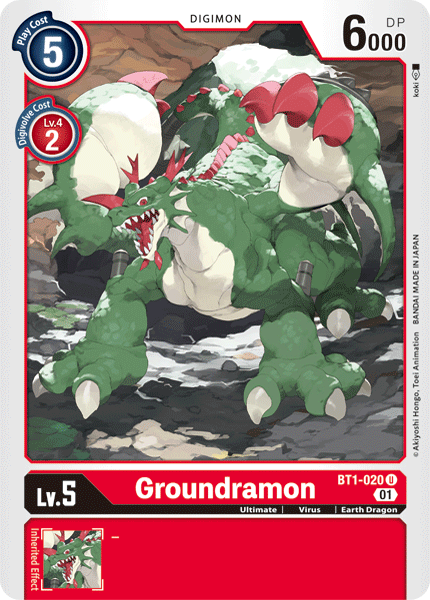 Groundramon [BT1-020] (Alternative Art) [Starter Deck: Gallantmon] | Shuffle n Cut Hobbies & Games