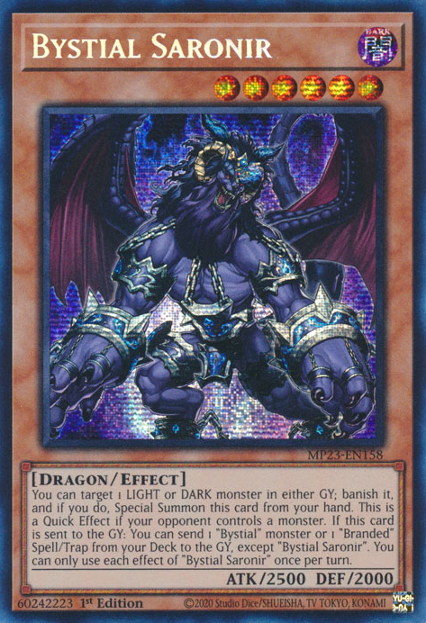 Bystial Saronir [MP23-EN158] Prismatic Secret Rare | Shuffle n Cut Hobbies & Games