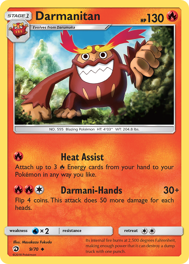 Darmanitan (9/70) [Sun & Moon: Dragon Majesty] | Shuffle n Cut Hobbies & Games