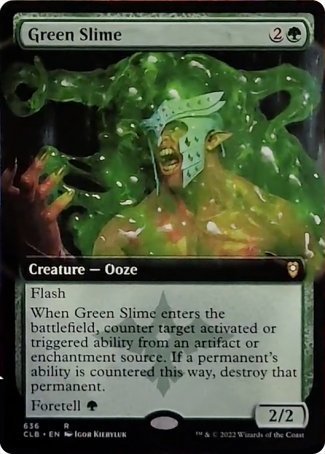 Green Slime (Extended Art) [Commander Legends: Battle for Baldur's Gate] | Shuffle n Cut Hobbies & Games