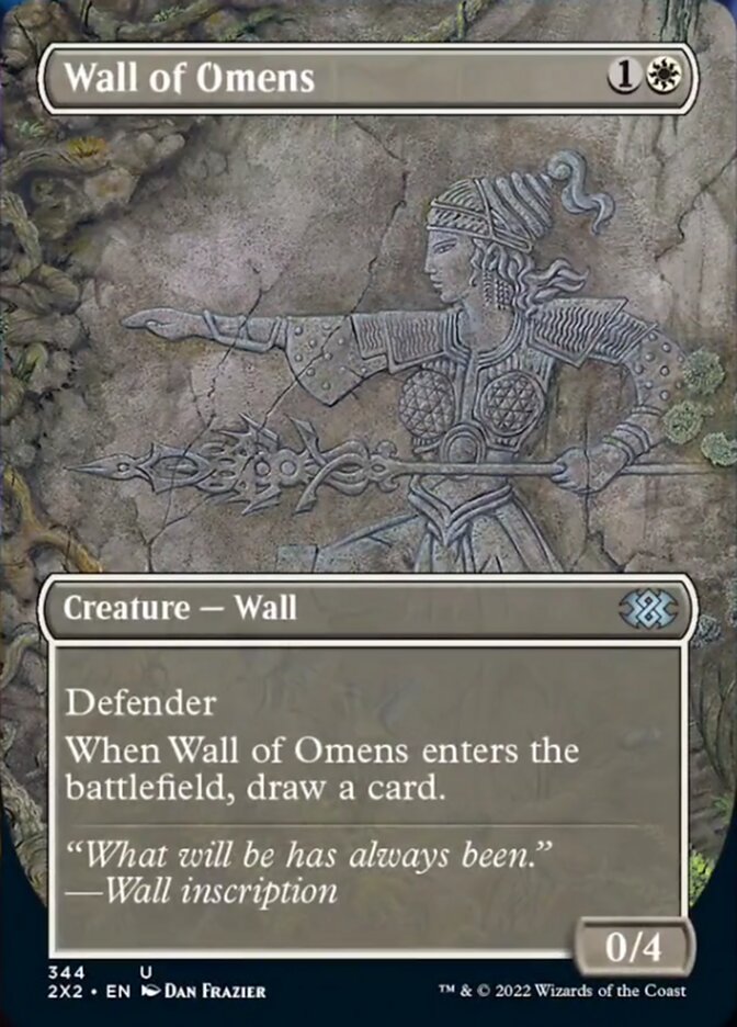 Wall of Omens (Borderless Alternate Art) [Double Masters 2022] | Shuffle n Cut Hobbies & Games