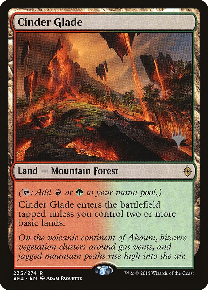 Cinder Glade (Promo Pack) [Battle for Zendikar Promos] | Shuffle n Cut Hobbies & Games