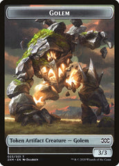 Wolf // Golem Double-Sided Token [Double Masters Tokens] | Shuffle n Cut Hobbies & Games