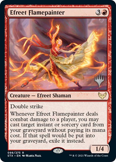 Efreet Flamepainter (Promo Pack) [Strixhaven: School of Mages Promos] | Shuffle n Cut Hobbies & Games