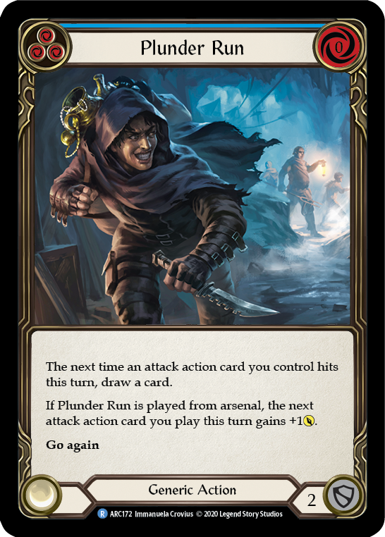 Plunder Run (Blue) [ARC172] Unlimited Edition Rainbow Foil | Shuffle n Cut Hobbies & Games