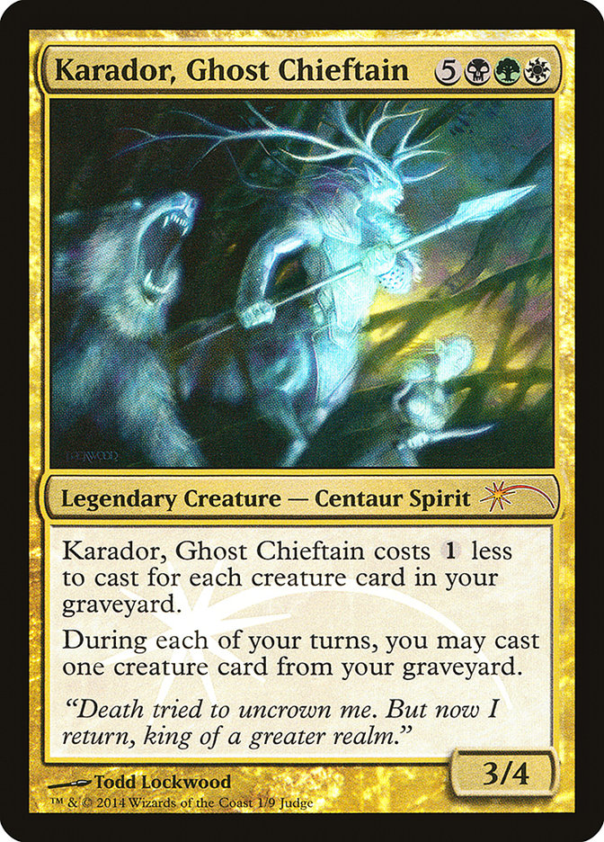 Karador, Ghost Chieftain [Judge Gift Cards 2014] | Shuffle n Cut Hobbies & Games