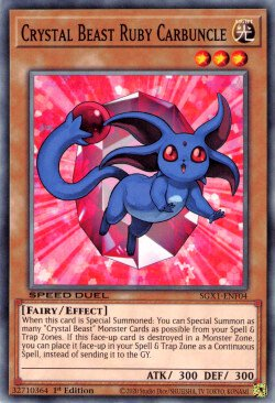 Crystal Beast Ruby Carbuncle [SGX1-ENF04] Common | Shuffle n Cut Hobbies & Games
