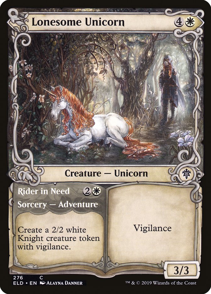 Lonesome Unicorn // Rider in Need (Showcase) [Throne of Eldraine] | Shuffle n Cut Hobbies & Games