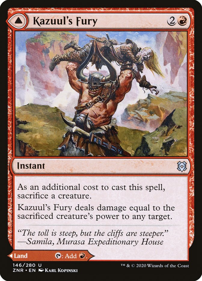 Kazuul's Fury // Kazuul's Cliffs [Zendikar Rising] | Shuffle n Cut Hobbies & Games
