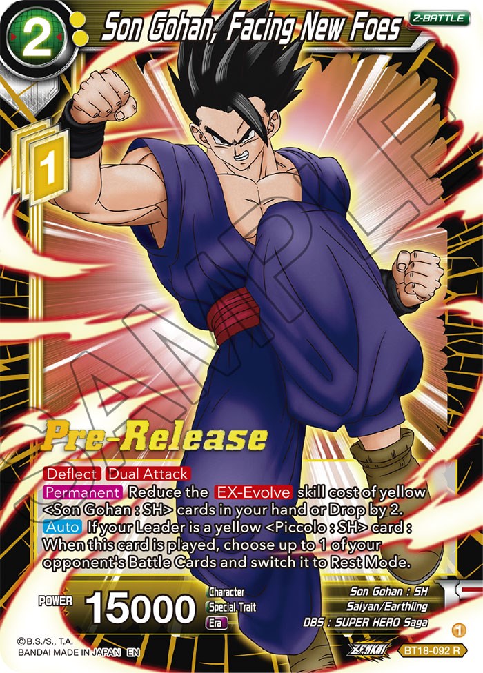 Son Gohan, Facing New Foes (BT18-092) [Dawn of the Z-Legends Prerelease Promos] | Shuffle n Cut Hobbies & Games
