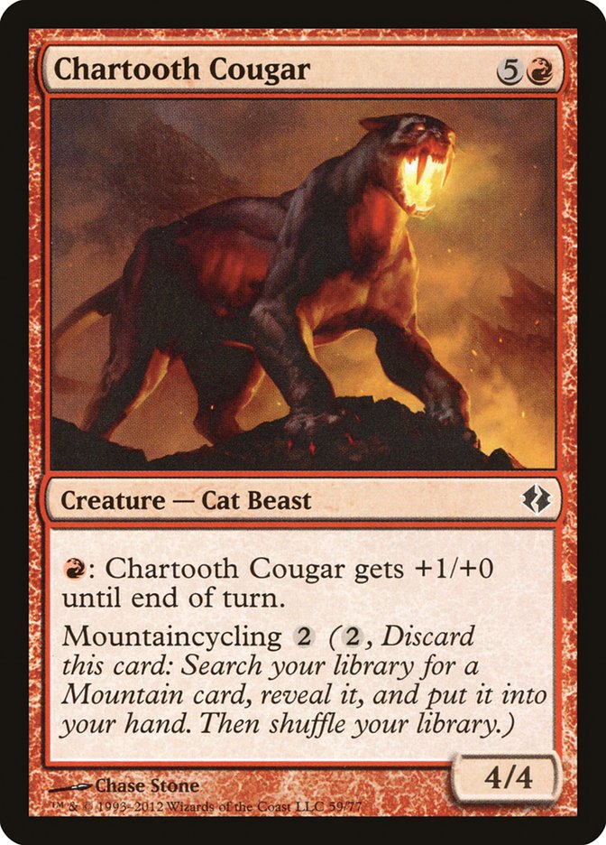 Chartooth Cougar [Duel Decks: Venser vs. Koth] | Shuffle n Cut Hobbies & Games