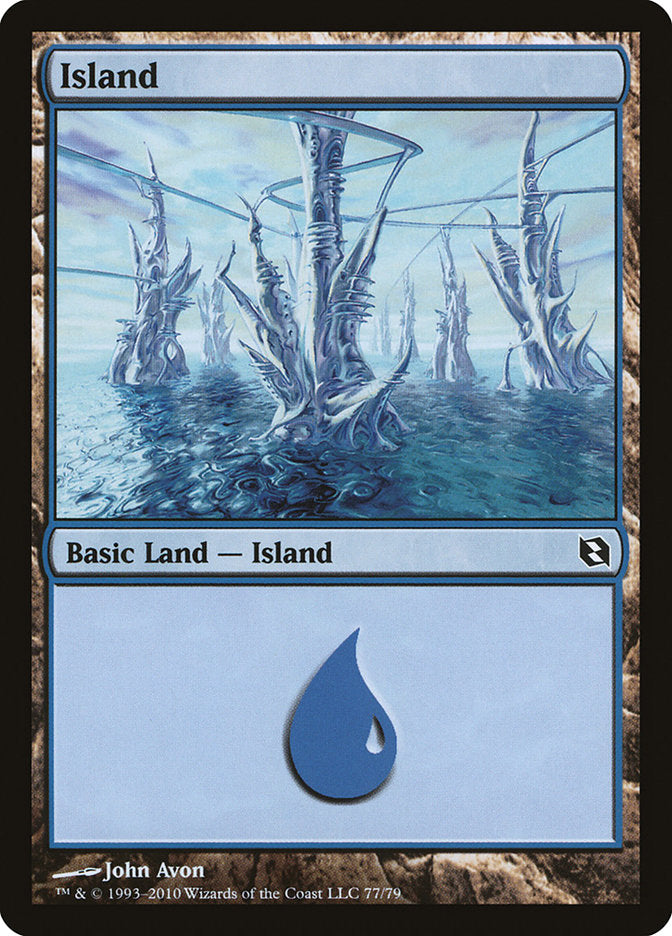 Island (77) [Duel Decks: Elspeth vs. Tezzeret] | Shuffle n Cut Hobbies & Games