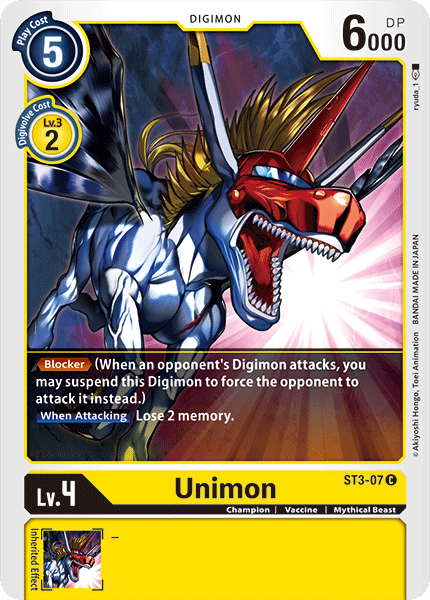 Unimon [ST3-07] [Starter Deck: Heaven's Yellow] | Shuffle n Cut Hobbies & Games