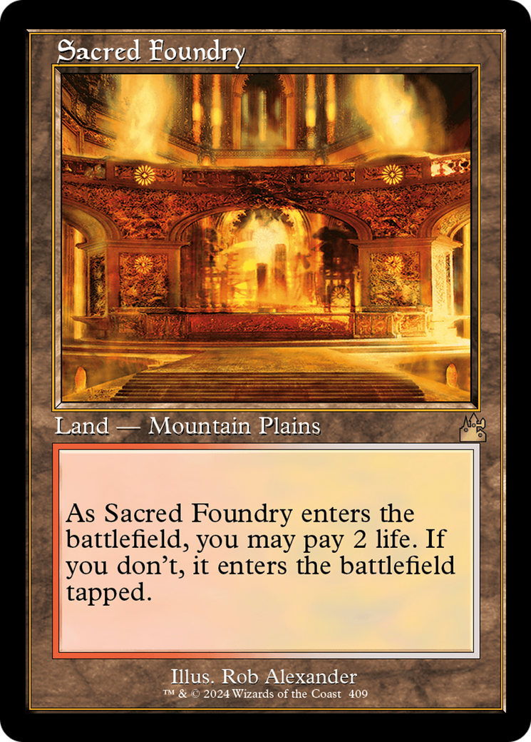 Sacred Foundry (Retro) [Ravnica Remastered] | Shuffle n Cut Hobbies & Games