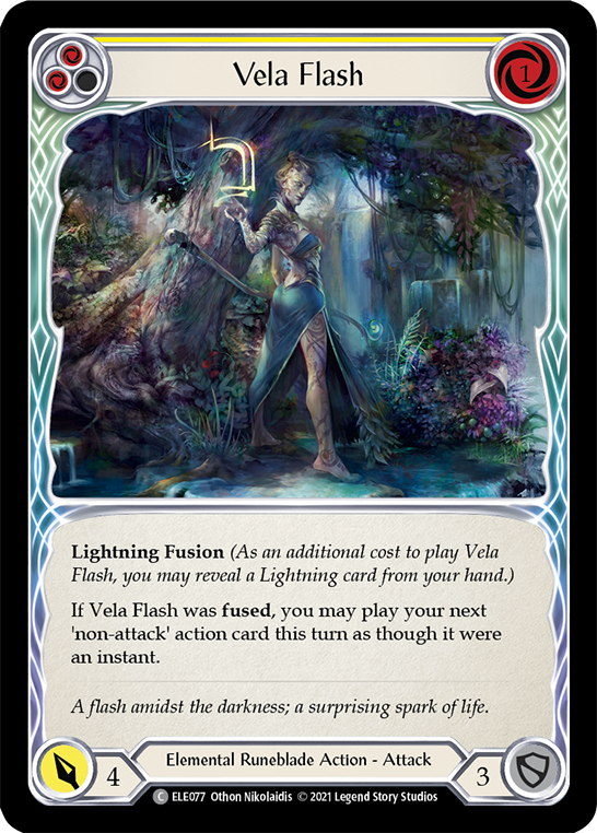 Vela Flash (Yellow) [ELE077] (Tales of Aria)  1st Edition Normal | Shuffle n Cut Hobbies & Games