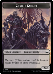 Zombie Knight // Human (6) Double-Sided Token [March of the Machine Commander Tokens] | Shuffle n Cut Hobbies & Games