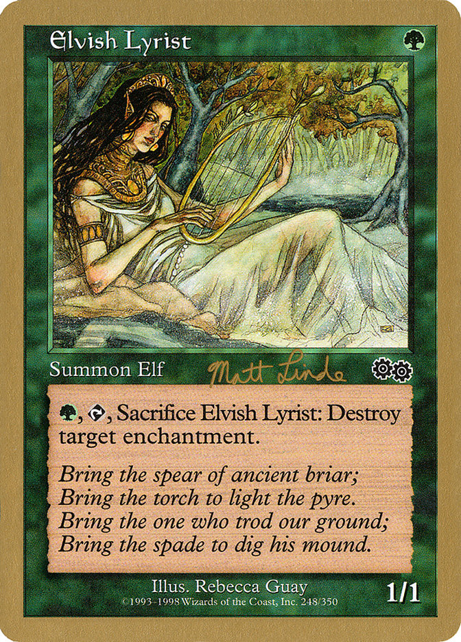 Elvish Lyrist (Matt Linde) [World Championship Decks 1999] | Shuffle n Cut Hobbies & Games